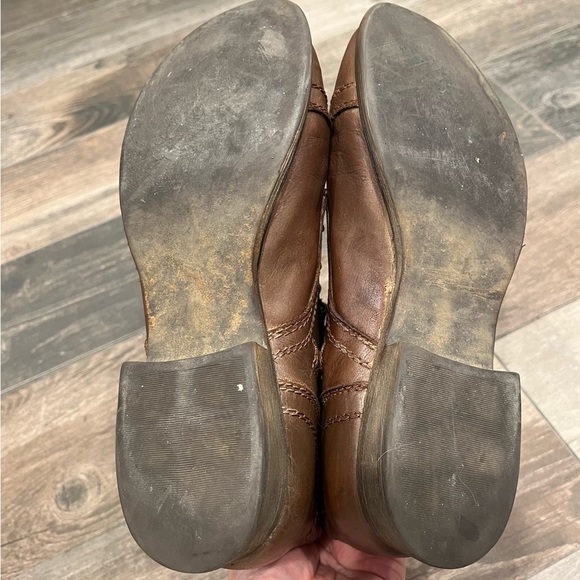 STEVE MADDEN Troopa Lace-up Combat Boots Size 8 M Brown Leather Zip High Ankle - Picture 4 of 6